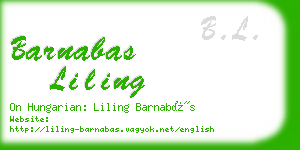 barnabas liling business card